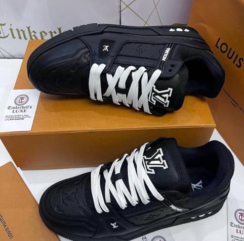 Louis Vuitton Black Designer Sneakers – Limited Edition
